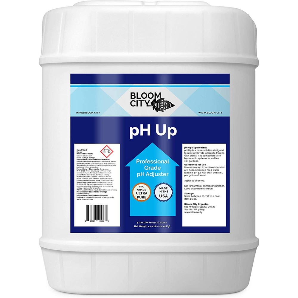 Bloom City Professional pH Up Liquid Fertilizer, 5 Gallon (640 oz) Bloom City Professional pH Up Liquid Fertilizer, 5 Gallon (640 oz)