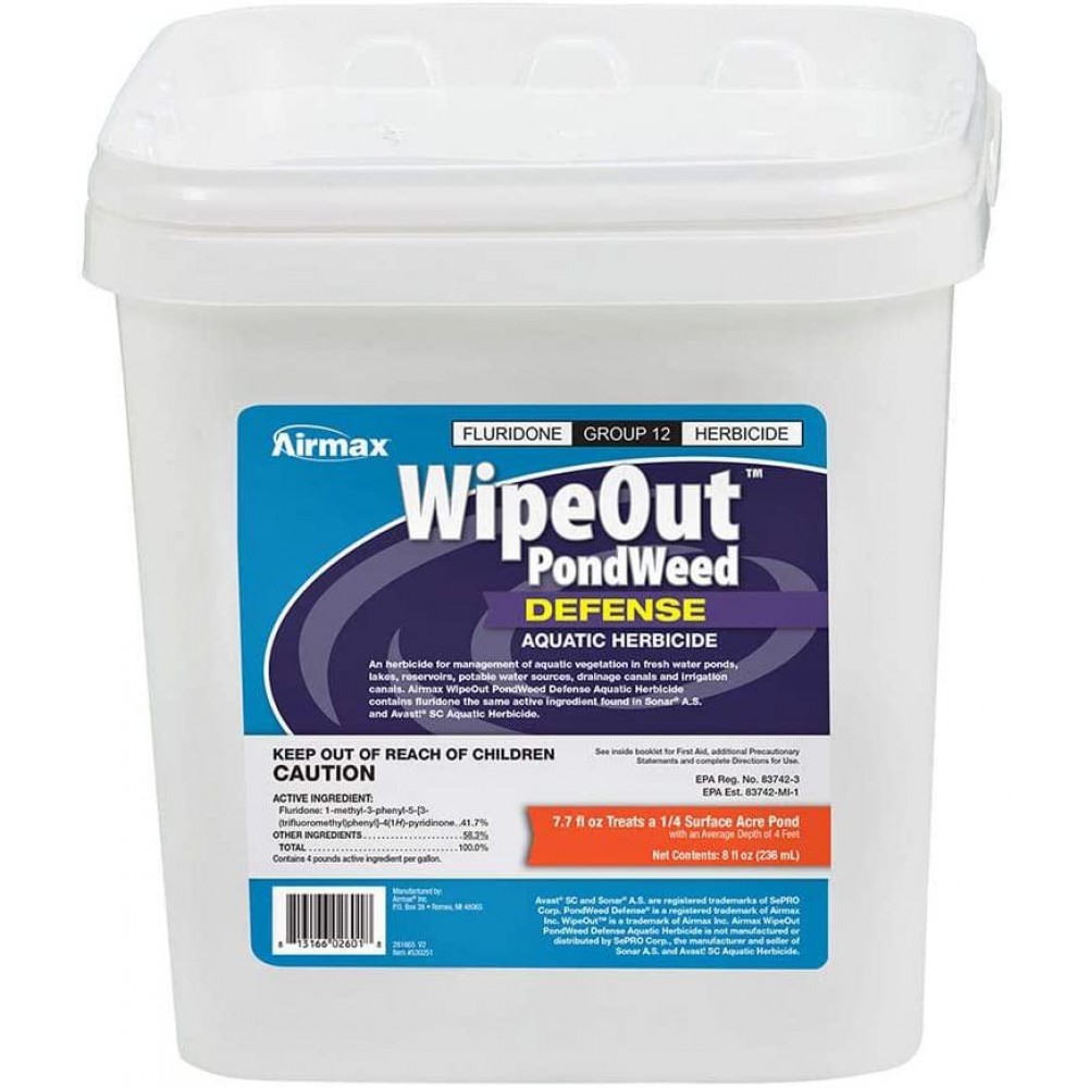 Airmax Wipeout Pondweed Defense, Pond Herbicide & Weed Control, 8 oz Airmax Wipeout Pondweed Defense, Pond Herbicide & Weed Control, 8 oz