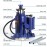 Anbull 20 Ton Air Hydraulic Bottle Jack, Blue Pneumatic Hydraulic Bottle Jack with Manual Hand Pump for Heavy Duty Auto Truck Repair