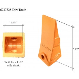8-6737322, Fits Bobcat Skid Steer Tooth/Shank/Hardware Assembly- 6737322Y 8-6737322, Fits Bobcat Skid Steer Tooth/Shank/Hardware Assembly- 6737322Y
