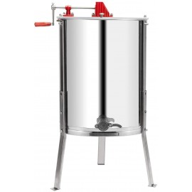 VINGLI Upgraded 4 Frame Honey Extractor Separator,304 Food Grade Stainless Steel Honeycomb Spinner Drum Manual Crank With Adjustable Height Stands,Beekeeping Pro Extraction Apiary Centrifuge Equipment