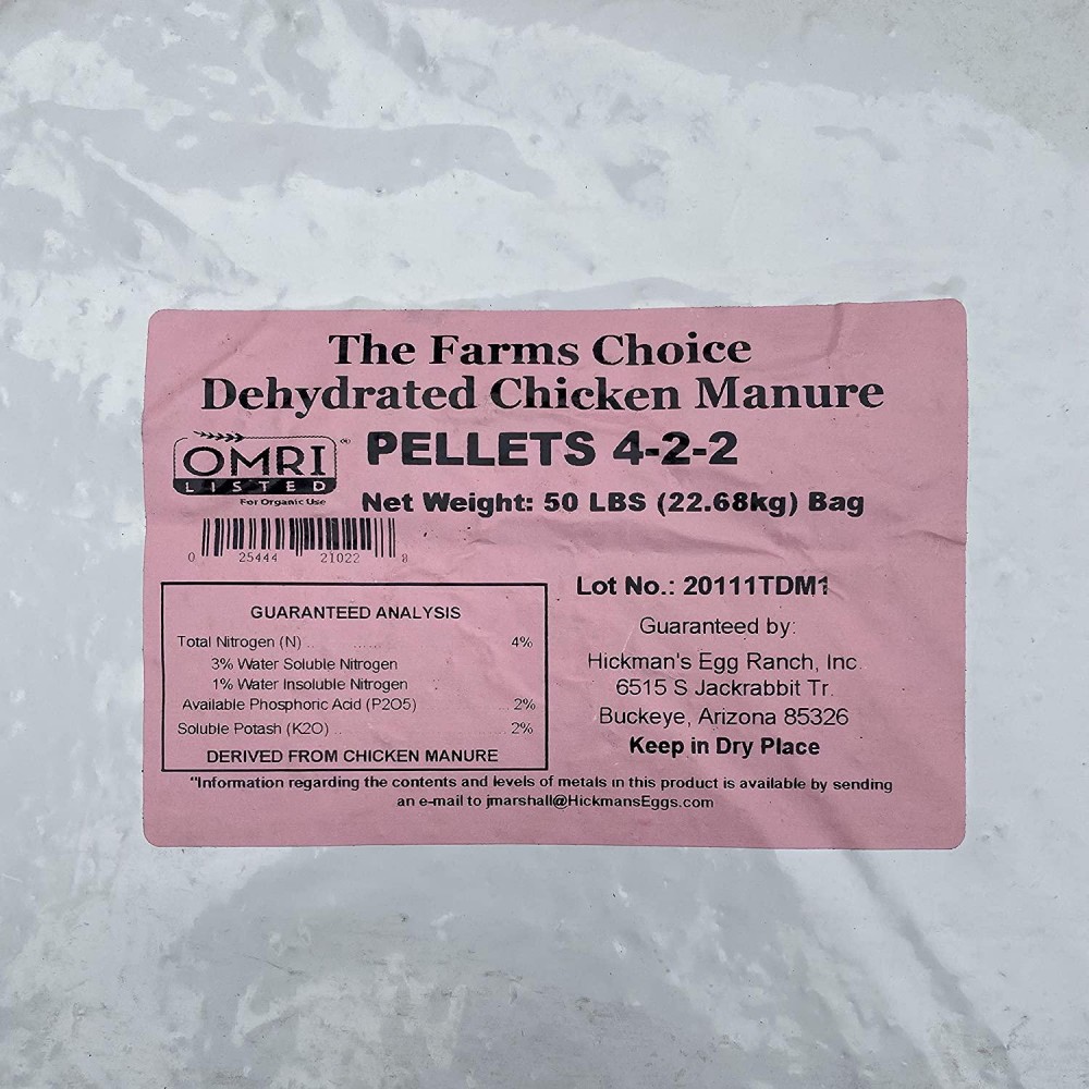 50 Lb. Dehydrated Chicken Manure Pellets, 100 Organic