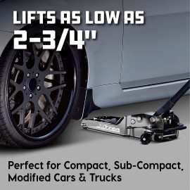 Powerbuilt 620479E Xtra Low Profile Floor Jack with Safety Bar - 2 Ton Load Capacity Powerbuilt 620479E Xtra Low Profile Floor Jack with Safety Bar - 2 Ton Load Capacity