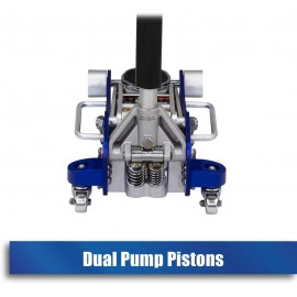 Arcan 2-Ton Quick Rise Aluminum Floor Jack with Dual Pump Pistons & Reinforced Lifting Arm (A20017 / ALJ2T)