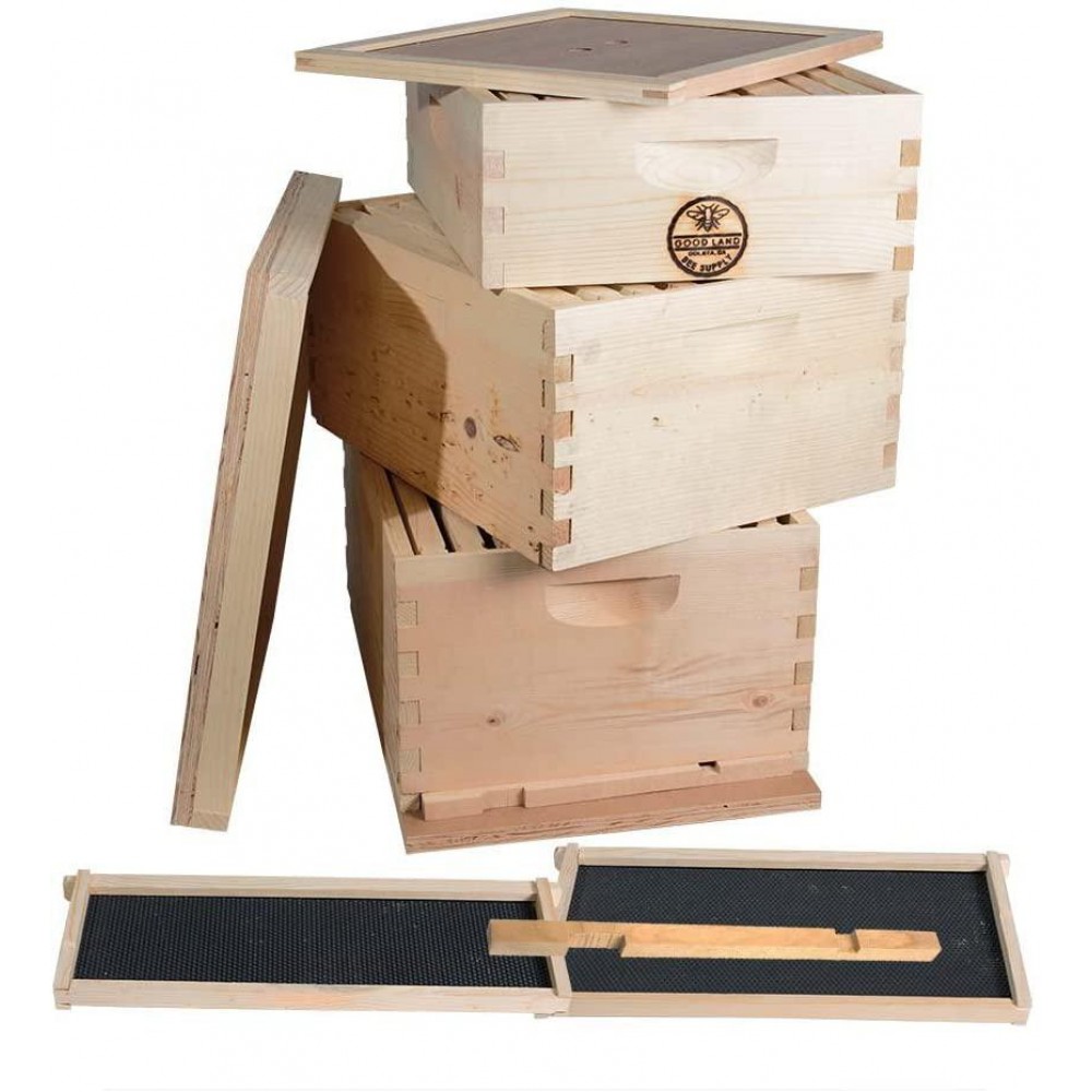 GoodLand Bee Supply GL-2B1SK-ER Beekeeping Double Deep Box Beehive Kit GoodLand Bee Supply GL-2B1SK-ER Beekeeping Double Deep Box Beehive Kit