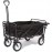 Mac Sports Collapsible Folding Outdoor Utility Wagon with Side Table - Black