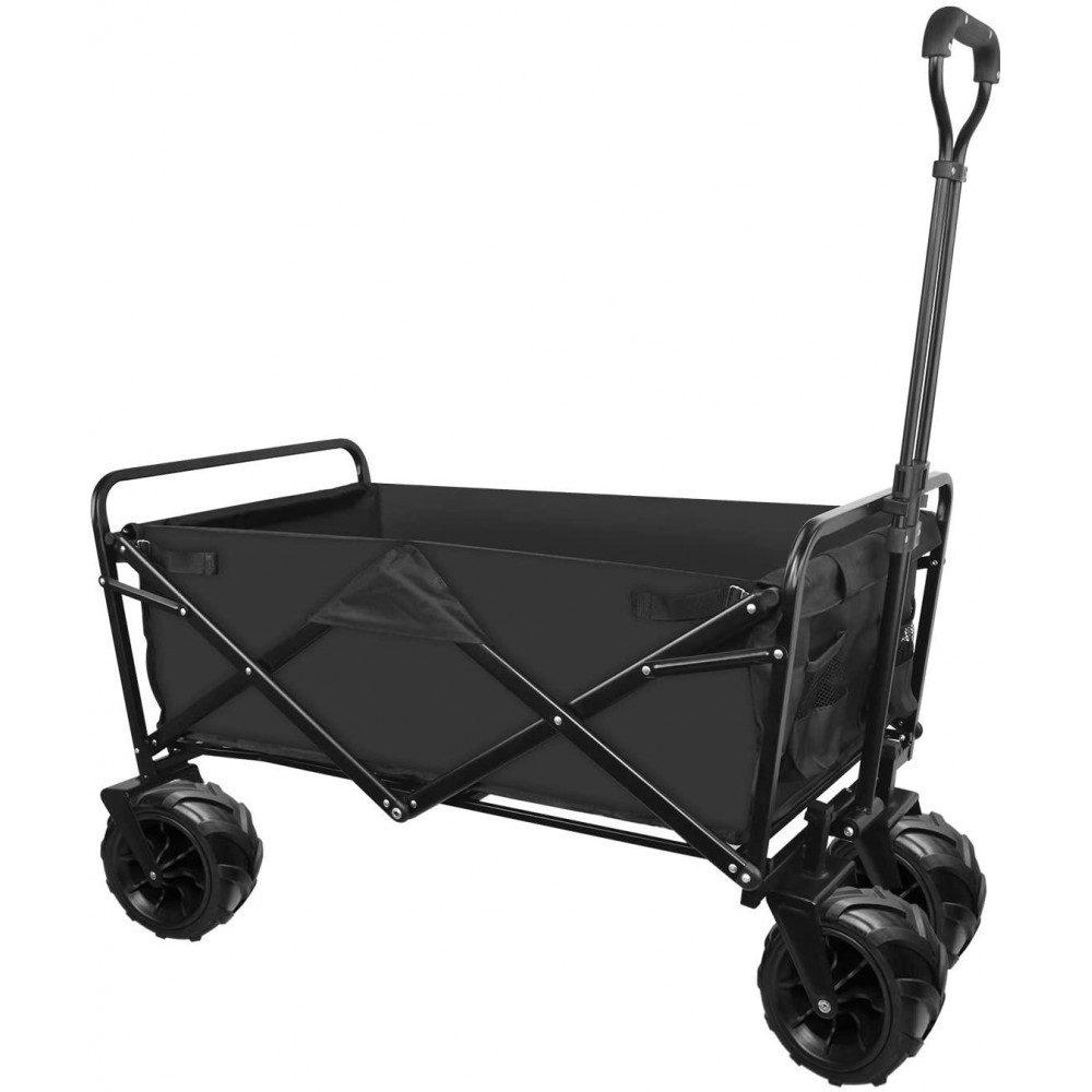 Wagon Collapsible with Beach Wheels Outdoor Utility Folding Camping Beach Cart Heavy Duty Wagon Collapsible with Beach Wheels Outdoor Utility Folding Camping Beach Cart Heavy Duty