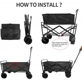 Wagon Collapsible with Beach Wheels Outdoor Utility Folding Camping Beach Cart Heavy Duty Wagon Collapsible with Beach Wheels Outdoor Utility Folding Camping Beach Cart Heavy Duty