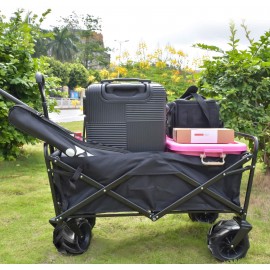 Wagon Collapsible with Beach Wheels Outdoor Utility Folding Camping Beach Cart Heavy Duty Wagon Collapsible with Beach Wheels Outdoor Utility Folding Camping Beach Cart Heavy Duty