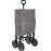 Basics Garden Tool Collection - Collapsible Folding Outdoor Garden Utility Wagon with Cover Bag, Grey