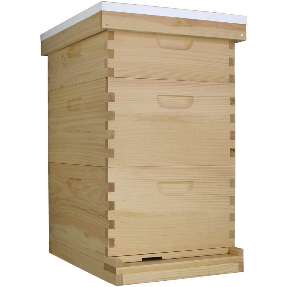 Amish Made in USA Complete Langstroth Bee Hive Includes Frames and Foundations (2 Deep, 1 Medium) Amish Made in USA Complete Langstroth Bee Hive Includes Frames and Foundations (2 Deep, 1 Medium)
