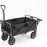Mac Sports Collapsible Outdoor Utility Wagon with Folding Table and Drink Holders, Gray