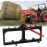 49 Inch Tractor Hay Spear Attachment EBESTTECH 3,000LBS Spike Skid Steer Quick Attach Bobcat Tractors with 1pc Red Hay Spear + 2pcs Black Stabilizer Spears Spike Fork Tine