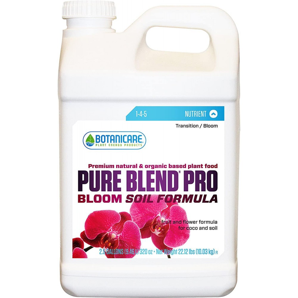 Botanicare PURE BLEND PRO Bloom Soil Nutrient 1-4-5 Formula, 2.5-Gallon Botanicare PURE BLEND PRO Bloom Soil Nutrient 1-4-5 Formula, 2.5-Gallon