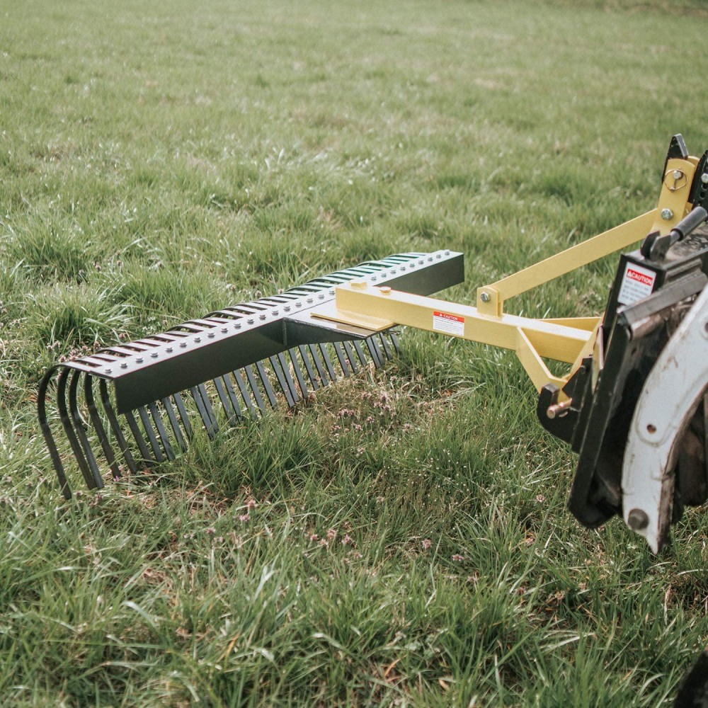 Titan Attachments 5Ft Landscape Rake for Compact Tractors,