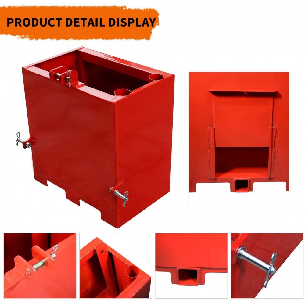 YINTATECH Ballast Box 3 Point Category 1 Tractor and Loader