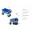 Mac Sports Heavy Duty Collapsible Folding All Terrain Utility Beach Wagon Cart, Blue/White