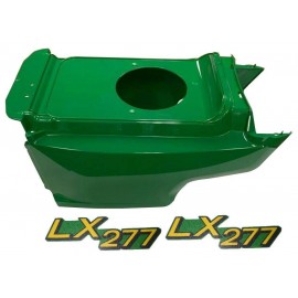 Lower Hood& Set of2 Decals Replaces AM132688 M146005 Compatible with JohnDeere LX277 UP S/N