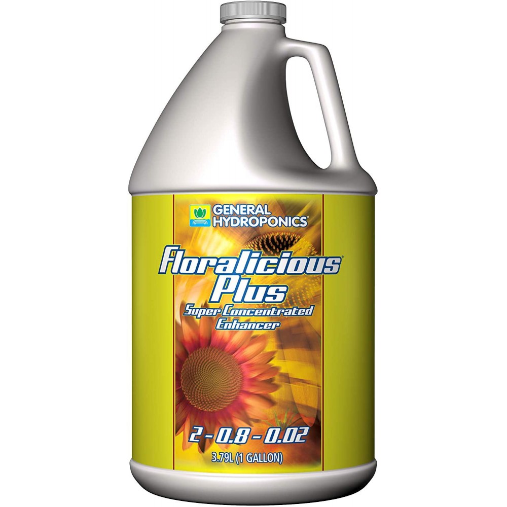 General Hydroponics HGC732207 Floralicious Plus Vitality Enhancer Plant Nutrient 1-Gallon Yellow General Hydroponics HGC732207 Floralicious Plus Vitality Enhancer Plant Nutrient 1-Gallon Yellow
