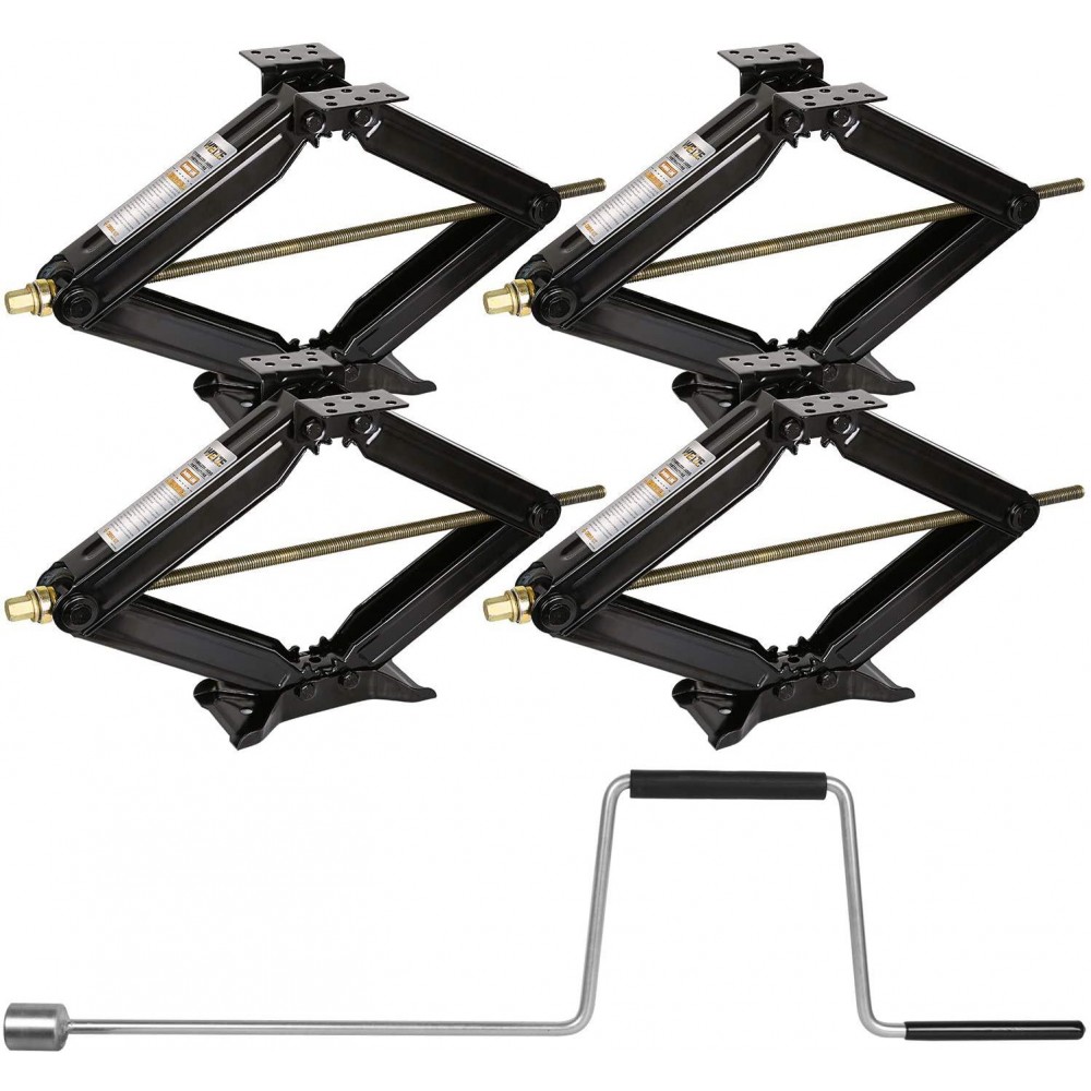 Weize RV Trailer Camper Stabilizer Leveling Scissor Jacks with Handle-24 Weize RV Trailer Camper Stabilizer Leveling Scissor Jacks with Handle-24