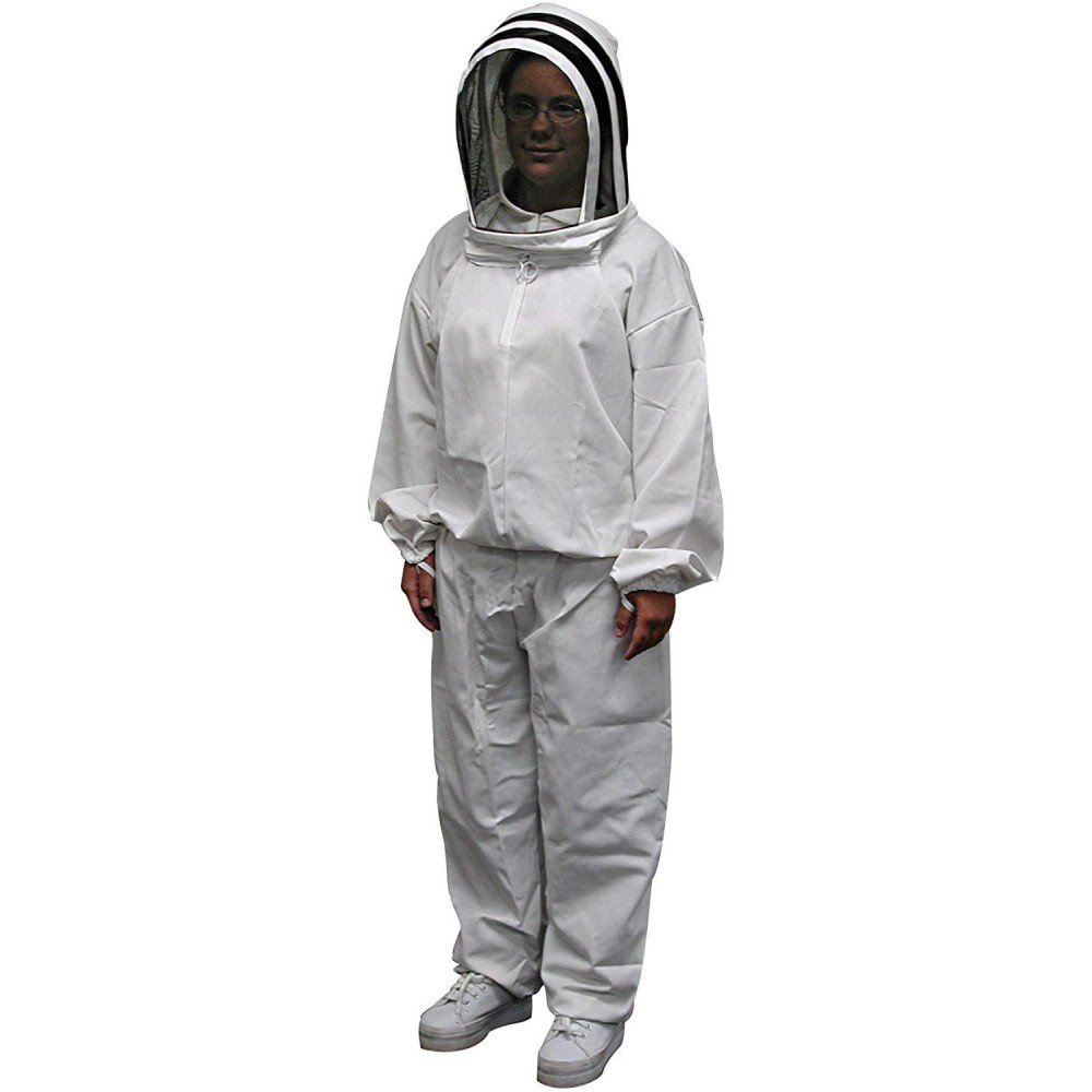 Mann Lake CV550 Honey Maker Bee Suit with Veil, White, Junior Mann Lake CV550 Honey Maker Bee Suit with Veil, White, Junior