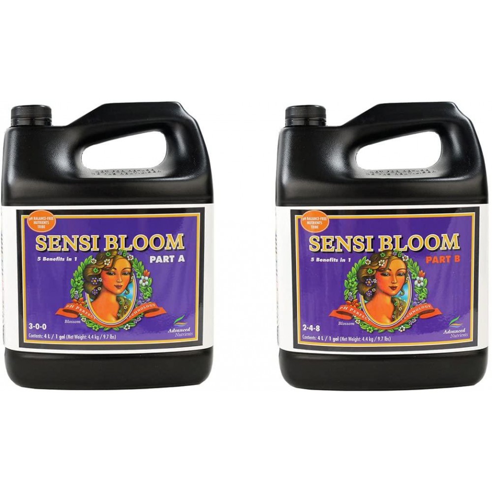 Advanced Nutrients pH Perfect Sensi Bloom Part A & B Soil Amendments, 4 L Advanced Nutrients pH Perfect Sensi Bloom Part A & B Soil Amendments, 4 L